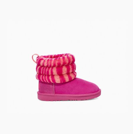 UGG Fluff Mini Quilted Zebra - Boots Småbarn - Rosa (NO-I412)